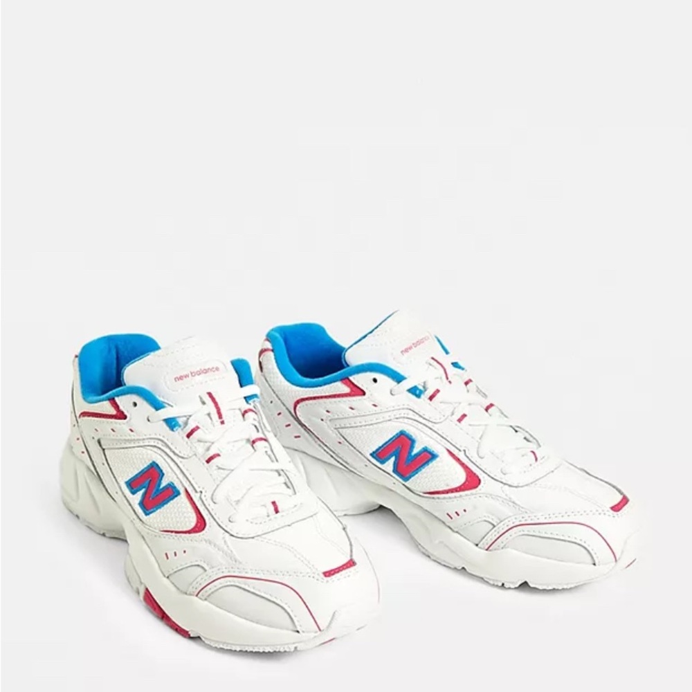 New Balance 452 White & Blue Trainers